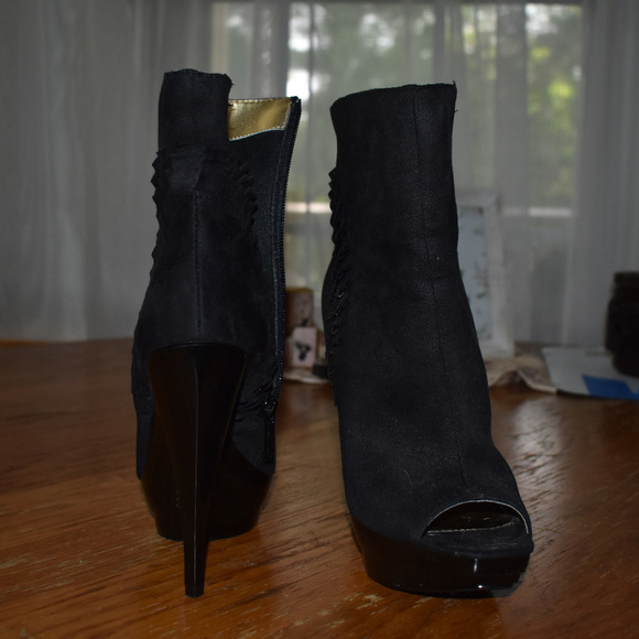Micheal Anthonio Black Magda Stiletto Ankle Boots - Picture 4 of 4